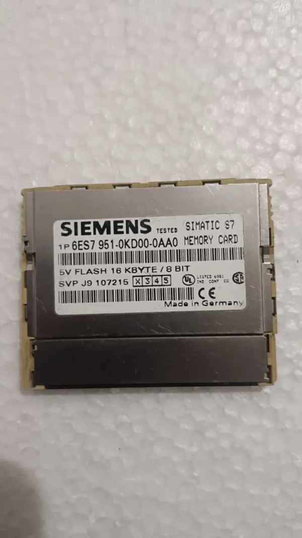 Siemens SIMATIC S7 Memory Card 6ES7 951-0KD00-0AA0 – 64KB EEPROM for S7-300 PLC
