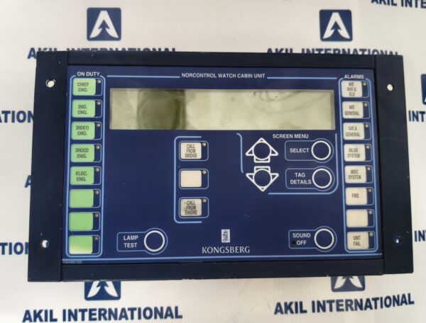 Kongsberg Norcontrol WCU Display Watch Cabin Unit for Marine Automation